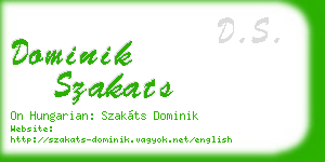 dominik szakats business card
